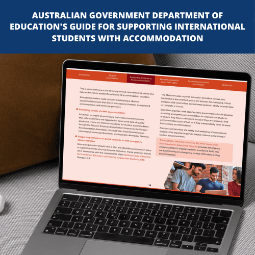 Australian Government Department of Education's Guide For Supporting International Students with Accommodation